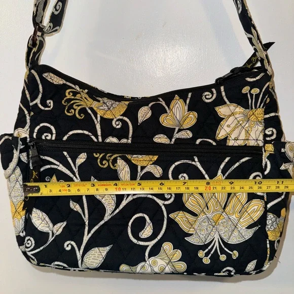 Vera Bradley Handbag Yellow Bird Print 11” Shoulder Bag Purse Crossbody - Picture 5 of 10